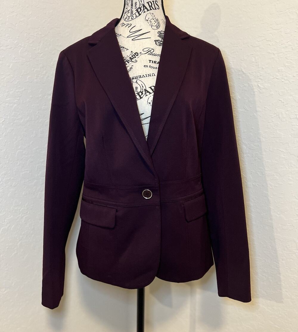 7th Avenue Design Studio NY&Co Purple Blazer Women’s Jacket Size 8 NWT Career